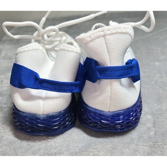 Los Angeles Dodgers FOCO White Blue Sneakers Men's Size 9, Pre-owned Excellent - Picture 4 of 5